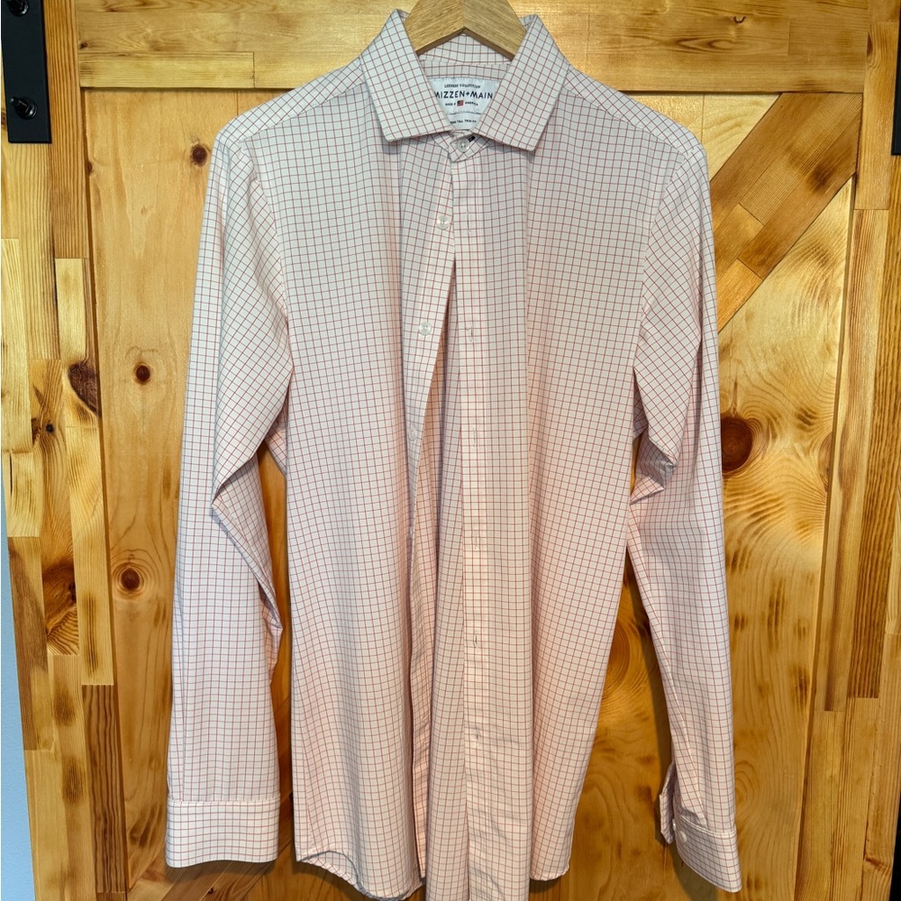Mizzen and Main Dress Shirt Medium Tall Trim
